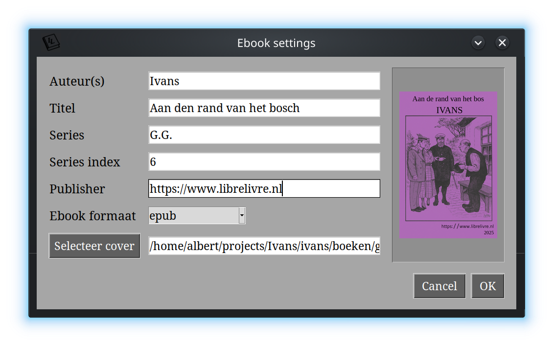 Ebook settings